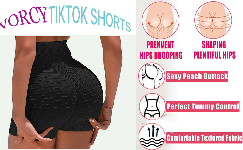 Scrunch Butt Sports Shorts for Women Honeycomb High Waisted Ruched Booty Gym Workout Yoga Running