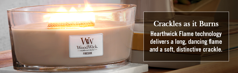 WoodWick candles with Hearthwick Flame technology