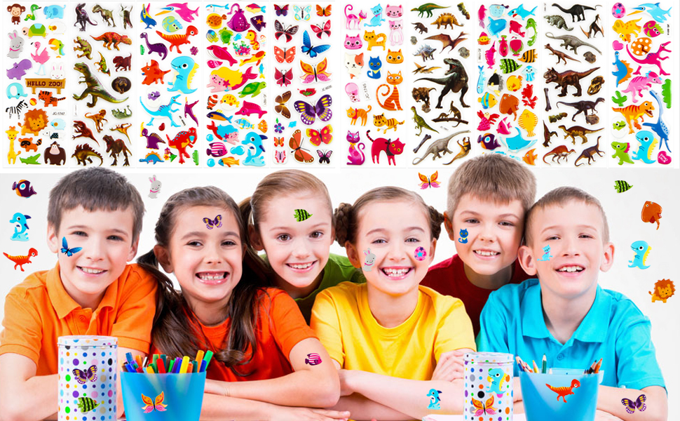 Puffy Stickers for Kids,