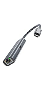 USB C Ethernet with 60w PD Charging