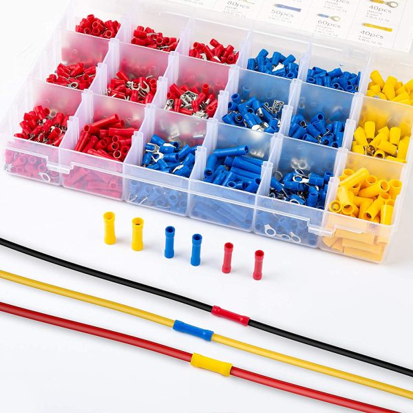 Electrical Terminals, 1200PCS Crimp Connectors,  Electrical Crimp Terminals with 18 Sizes Insulated Terminal Set - Image 6