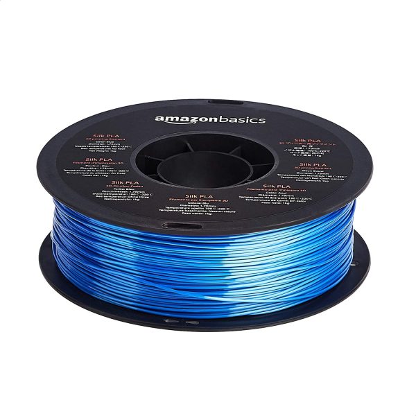 Amazon Basics SILK PLA 3D Printer Filament, 1.75 mm, Blue, 1 kg Spool (2.2 lbs) - Image 5