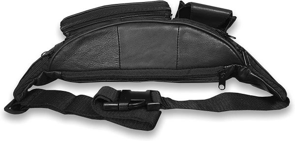 Roamlite Bumbag with Waist Extension Extender Belt Bundle, Extend Bum Bag Max Waist Size 52 to XXL 71 Inches, Mobility Disabled Scooter Wheelchair Black RL276KEXT