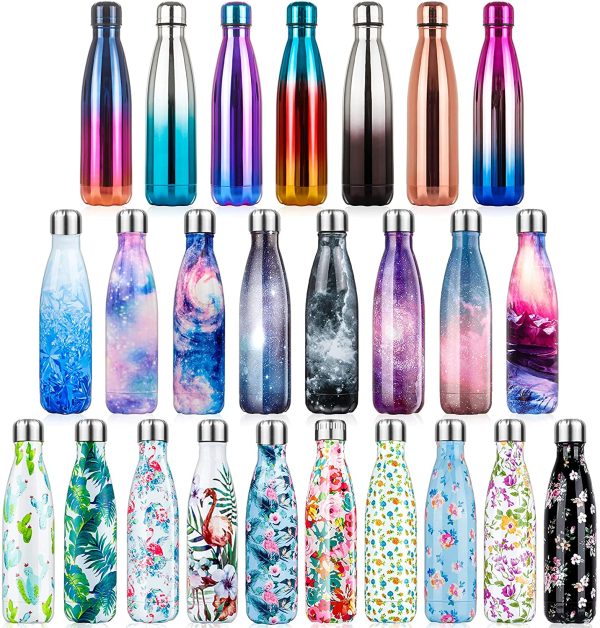 Lalafancy Stainless Steel Water Bottle Insulated Double Walled Vacuum Flasks Drinks Bottle Keep 12 Hours Hot & 24 Hours Cold - Leak Proof BPA Free - 350/500/750ml - Image 7