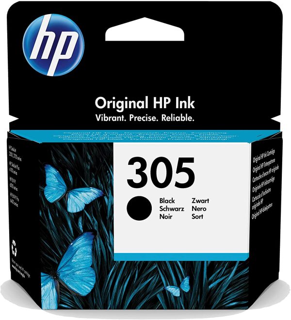 HP 3YM61AE 305 Original Ink Cartridge, Black, Single Pack