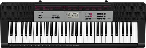 Casio CTK-1500AD Full Size Keyboard with Dance Mode and AC adapter - Black/white & RockJam RJKBB100 Premium Adjustable Padded Keyboard Bench or Digital Piano Stool, Black, 20.87 in*17.32 in*12.59 in - Image 6