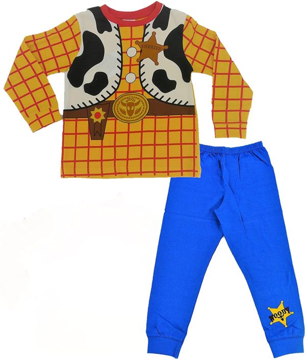 Boys Toy Story Buzz Lightyear Or Woody Dressing Up Pyjamas 18-24m 2-3y 3-4y 4-5y 5-6y