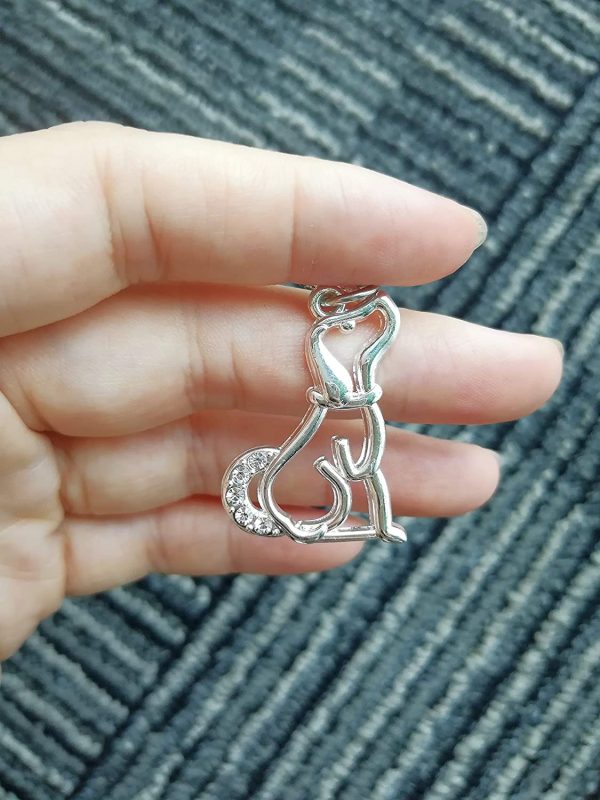 Lovely Silver Crystal Sitting Dog Puppy Pendant Necklace for Men Women Girls Boys Animal Jewelry - Image 6