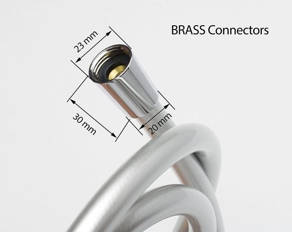 Krodo PVC Smooth Shower Hose 1.5M / 59 Inch with Anti-Twist Brass Connections - Universal Replacement, Flexible, Kink and Leak Proof - Image 5