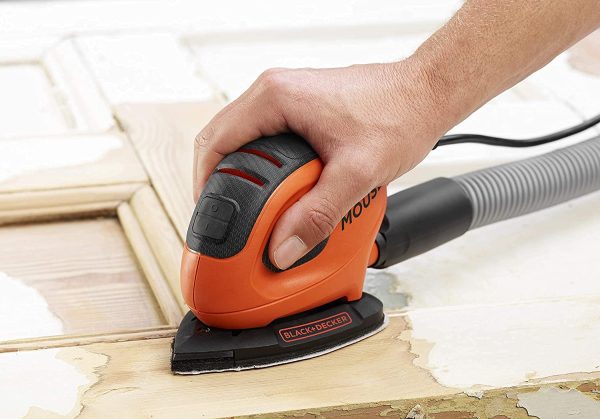 BLACK+DECKER 55 W Detail Mouse Electric Sander with 6 Sanding Sheets, BEW230-GB - Image 3