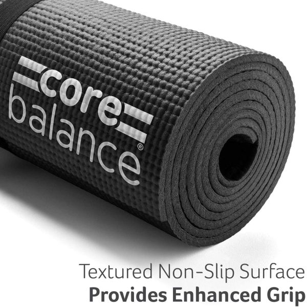 Core Balance Yoga Mat, Thick Foam 6mm, Non Slip, Exercise Fitness Gym, Compact Lightweight With Carry Strap - Image 8