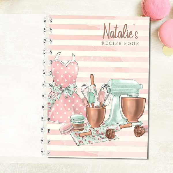 Personalised Recipe Notebook Vintage Mixer, Recipe Log, Foodie Present, Choice of 2 Sizes, Blank Recipe Book to Write Your Own Recipes, Recipe Book, Cooking, Bakers Gift - Image 3