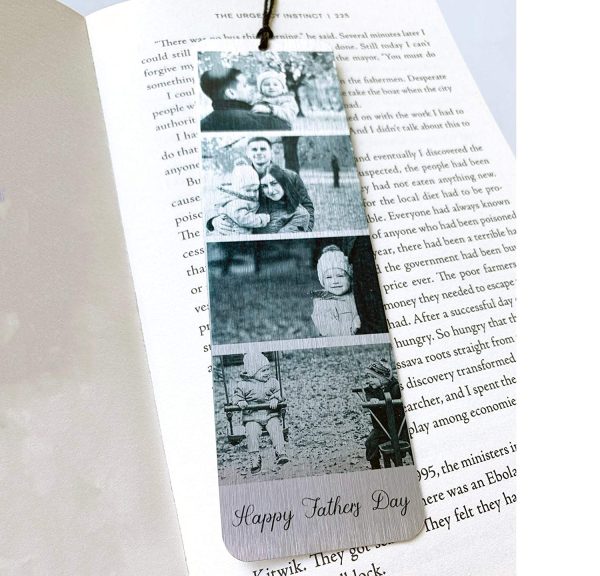 Father's Day Personalised Metal Photo Booth Bookmark with Tassel | Photo Gift for Dad - Image 8