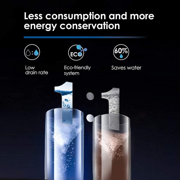 RO Reverse Osmosis Water Filtration System, TDS Reduction, 400 GPD Fast Flow, Tankless, FCC Listed, 1:1 Drain Ratio, USA Tech Support, Model: WD-G2-B, Black - Image 2