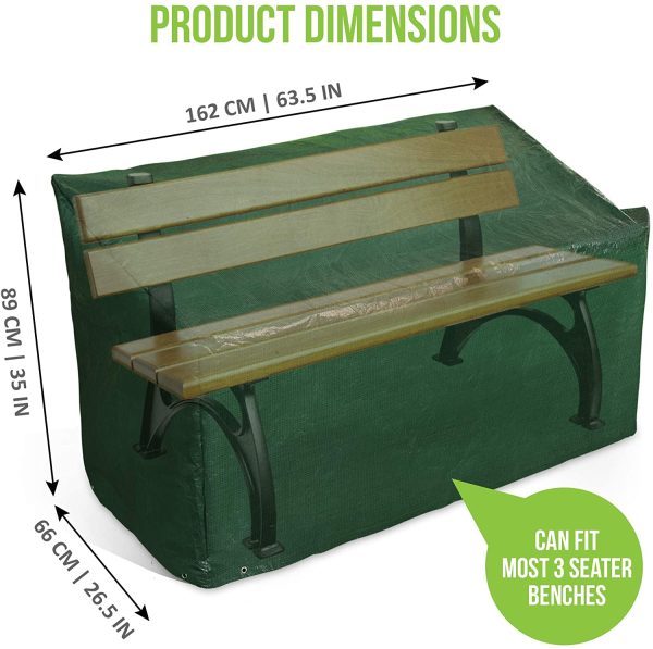 FiNeWaY HEAVY DUTY GARDEN 3 SEATER BENCH SEAT COVER WATERPROOF WEATHERPROOF OUTDOOR - Image 7