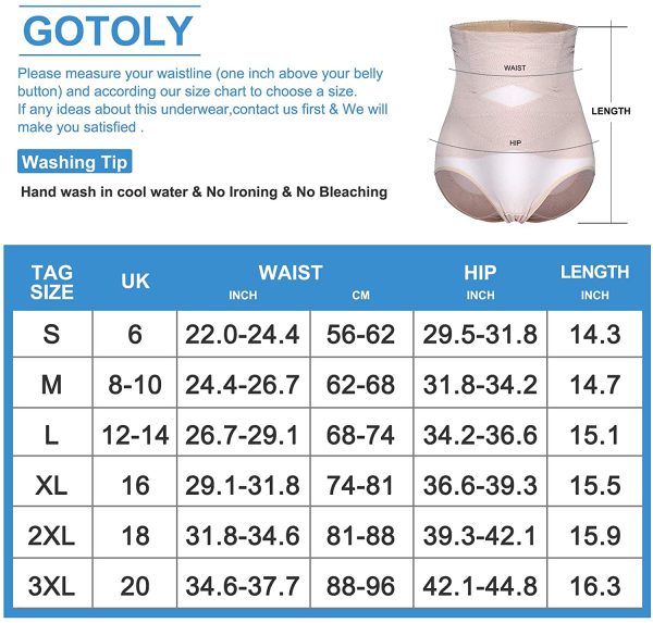 Gotoly Women Butt Lifter Shapewear Hi-Waist Panty Double Tummy Control Knickers Waist Trainer Body Shaper - Image 2