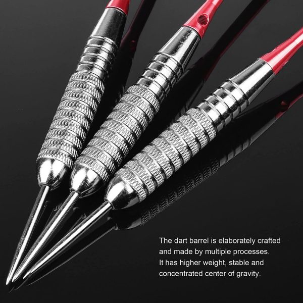 CyeeLife Steel Tip Darts Set with Case s,Flight Protectors,Aluminium shafts&PVC Shafts with Metal O Rings - Image 7