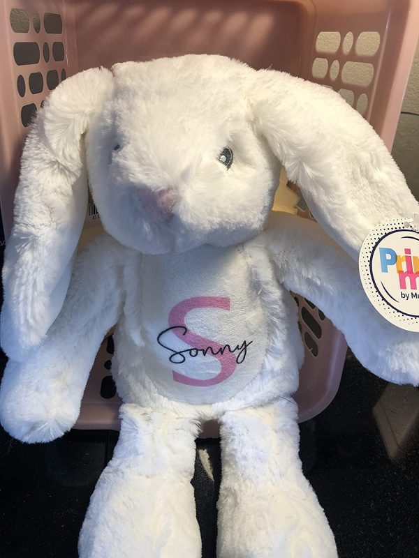 Personalised Bunny Rabbit Soft Toy with Name & Initial, Customisable Baby Gift, New Baby Gift, Newborn Baby Gift, Baby Boy, Baby Girl, Custom Teddy Bear, Keepsake, Baby Shower Gift, Christening Gift, Easter Bunny, Easter Gift - Image 6