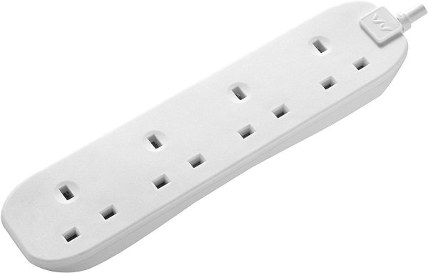 BSG3-MP Four Socket Long Extension Lead, 3 Metres, 13 Amp, White - Image 5