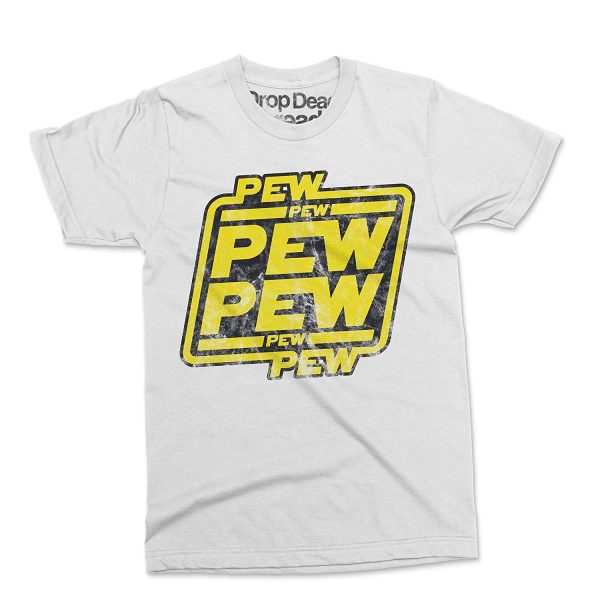 Pew Pew Funny StarWars Blaster Retro Design Men's & Women's T-Shirt Gamer Top - Image 4