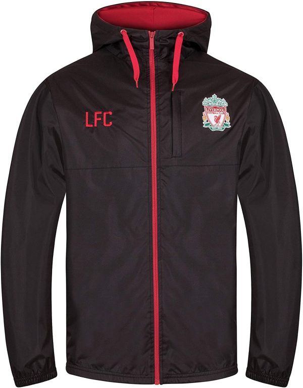 Liverpool FC Mens Jacket Shower Windbreaker Official Football Gift - Image 4