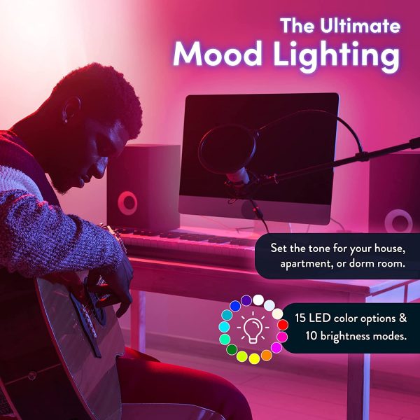 Luminoodle USB Bias Lighting - Ambient Home Theater Light, LED Backlight Strip - 6500K Accent Lighting to Reduce Eye Strain, Improve Contrast ??(X-Large Pro (4 meter), Multi-colored) - Image 7