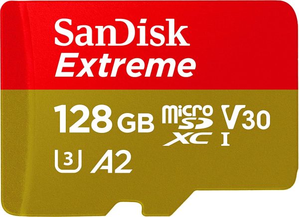 Extreme 128 GB microSDXC Memory Card + SD Adapter with A2 App Performance + Rescue Pro Deluxe, Up to 160 MB/s, Class 10, UHS-I, U3, V30 , Red/Gold - Image 4