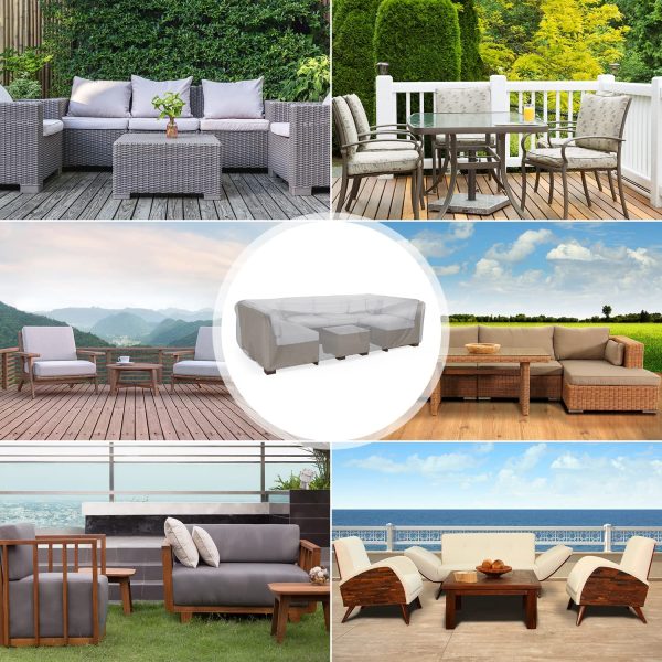 Garden Cube Furniture Covers Waterproof 600D Heavy Duty , Trunk Garden Table Cover 125x125x74cm Windproof, with Hidden Air Vent, Patio Outdoor Furniture Covers for Rattan Cube Furniture Set - Image 5