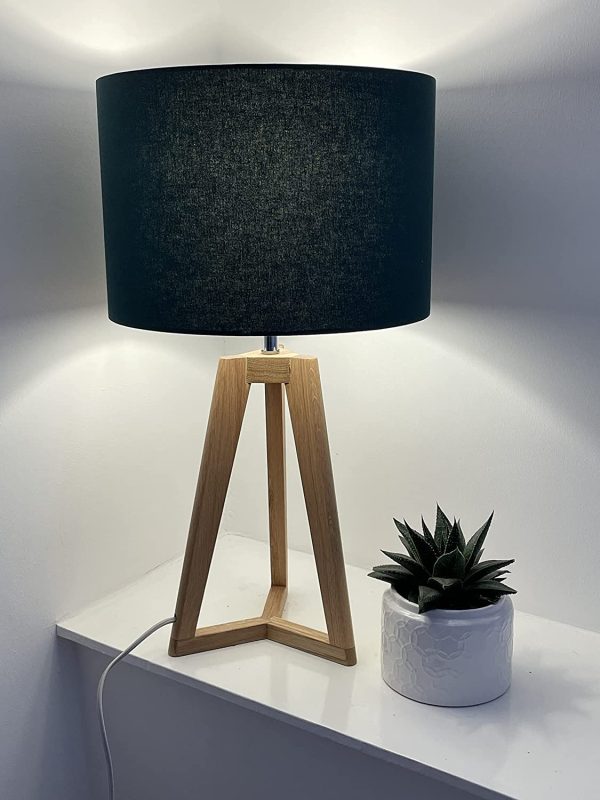 Dark Green Cotton Drum Lampshade - Image 3