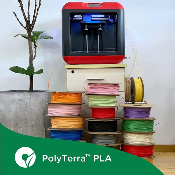 Matte PLA Filament 1.75mm Teal, 1kg Carton Spool PLA Filament 1.75 - PolyTerra PLA 3D Printer Filament, Print with Most 3D Printers Using 3D Filament