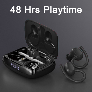 48 Hours playtime bluetooth headphones wireless earphones running headphones with microphone