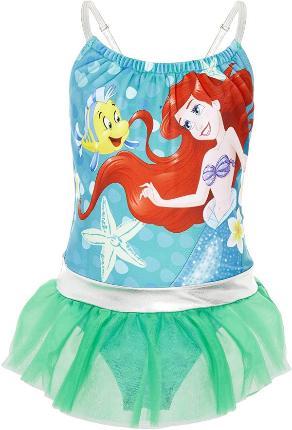 Disney Girls Swimming Costume Frozen Ariel Princess