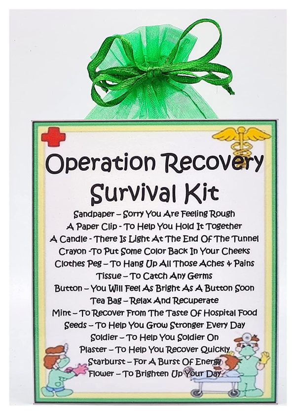 Operation Recovery Survival Kit - Fun Novelty Good Luck Gift & Greetings Card / Thinking of You / Get Well Soon