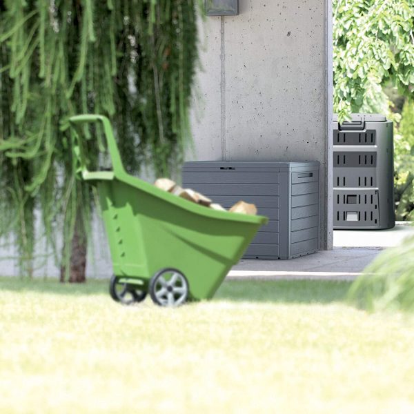 Prosperplast Garden Chest 190 Litres Plastic Board Box in Dark Brown 78 x 43.3 x 55 cm - Image 3