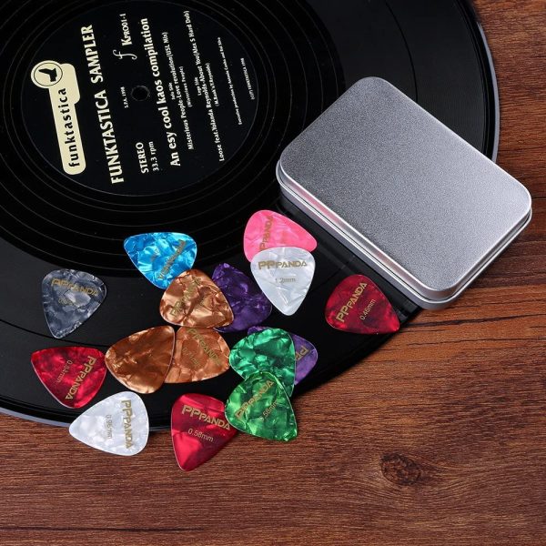 Guitar Picks 48pcs, PPpanda Guitar Plectrums For Your Electric, Acoustic, or Bass Guitar 0.46 0.58 0.71 0.84 0.96 1.2mm