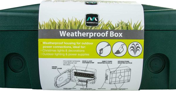 Masterplug Weatherproof Electric Box for Outdoors, 345 x 220 x 126.5 mm, Green - Image 4