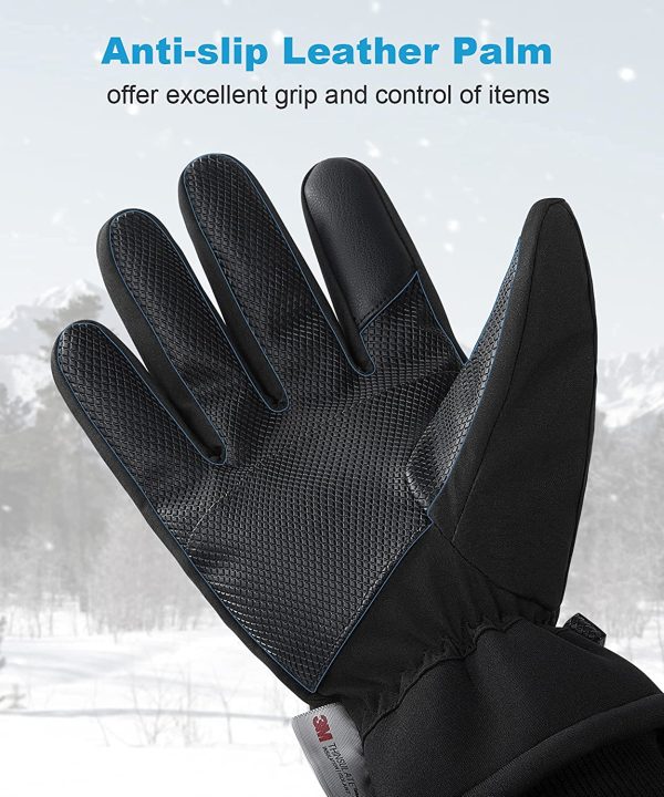 coskefy Thermal Gloves, -20?H Coldproof Touchscreen Ski Gloves Waterproof Winter Gloves 3M Thinsulate Snow Gloves for Walking Snowboarding Hiking Outdoor - Image 6