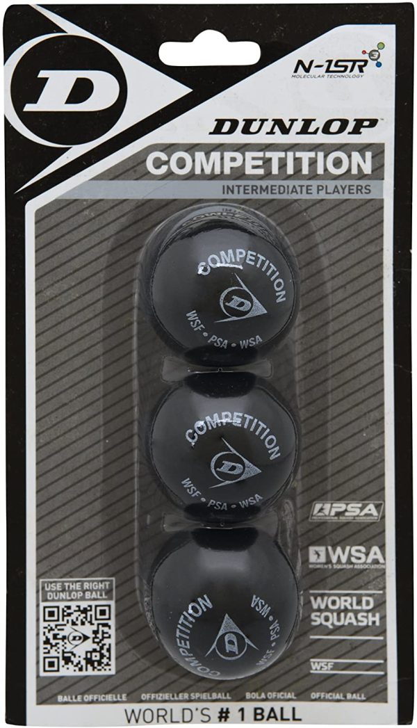 Dunlop competition 3-squash balls blister package - Image 2