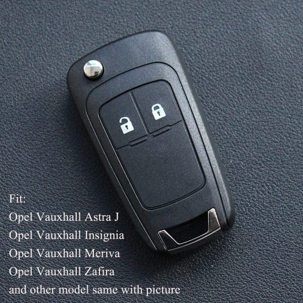 Kelay 2 Buttons Car Key Fob Case Remote Control Replacements Compatible for Opel Vauxhall Buick Astra Insignia Vectra Chevrolet Cruze Aveo Spark Captiva Orlando (1pcs)