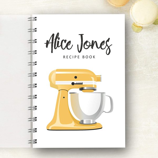 Personalised Recipe Notebook Retro Mixer, Recipe Log, Foodie Present, Recipe list, Choice of 2 Sizes, Gift