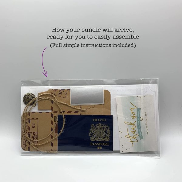 DIY Surprise Mini Travel Box & Mini GOLD effect Passport Reveal Gift bundle (DIY). Perfect for Valentine, birthday, family trips away! - Image 4