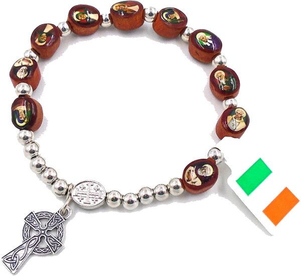 Irish "Saints of Ireland" Stretch Bracelet, Fits ALL