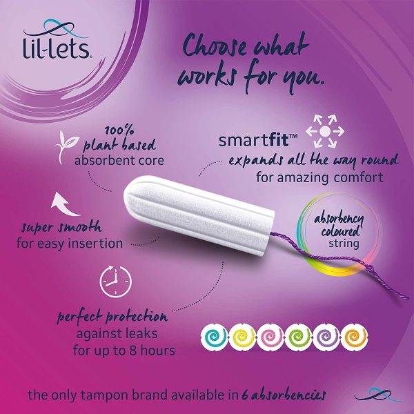 Lil-Lets Non-Applicator Super Plus Extra Tampons, 1 Pack of 14, Very Heavy Flow - Image 4