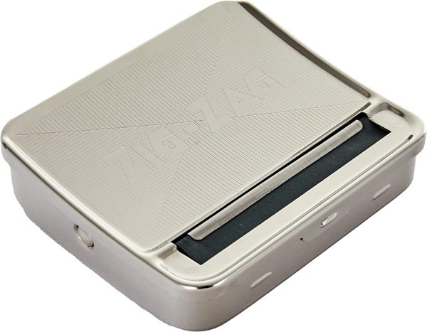 16925 Zigzag Rolling Box for the Perfect Cigarette Rolling Machine, Chrome, Silver, 8 x 8 x 2 cm - Image 2