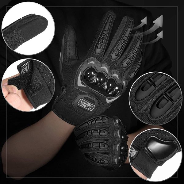 COFIT Motorcycle Gloves for Men and Women, Full Finger Touchscreen Motorbike Gloves for BMX ATV MTB Riding, Road Racing, Cycling, Climbing, Motocross etc - Image 3