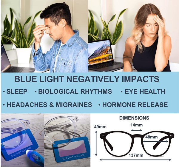 Riccardo Materossi? - Premium 99.9% Blue Light Blocking Glasses (380-410nm) - Reduce Headaches and Improve Sleep - UK Based Brand - Image 3