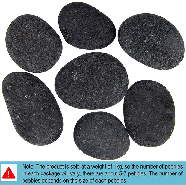 Hisredsun Painting Rock,pebbles for Arts and Craft Painting,Smooth Large Pebbles for painting,Natural river Stone 6-8cm(Grey) (1, 2-3 in) - Image 2