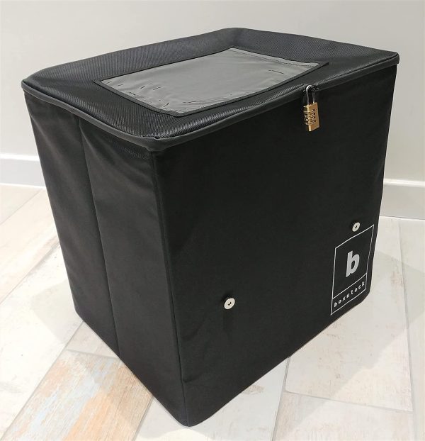 BOXULOCK Large Indoor Outdoor Lockable Storage Box. No assembly. Lock included. Black. - Image 9