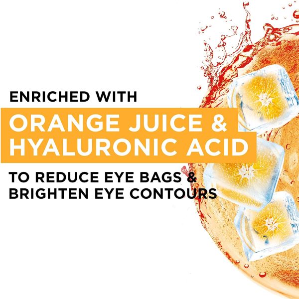 Garnier Hyaluronic Acid and Orange Juice Tissue Mask, Hydrating Brightening Tissue Eye Sheet Mask 6 g - Image 4