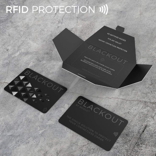 Blackout by AKIELO ?C Ultra Thin RFID Blocking Card (2 x Pack) ?C The Single Solution to Contactless Card Protection ?C The Ultimate RFID Card Protector for Your Wallet or Purse?? - Image 2